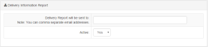 Delivery Information Report